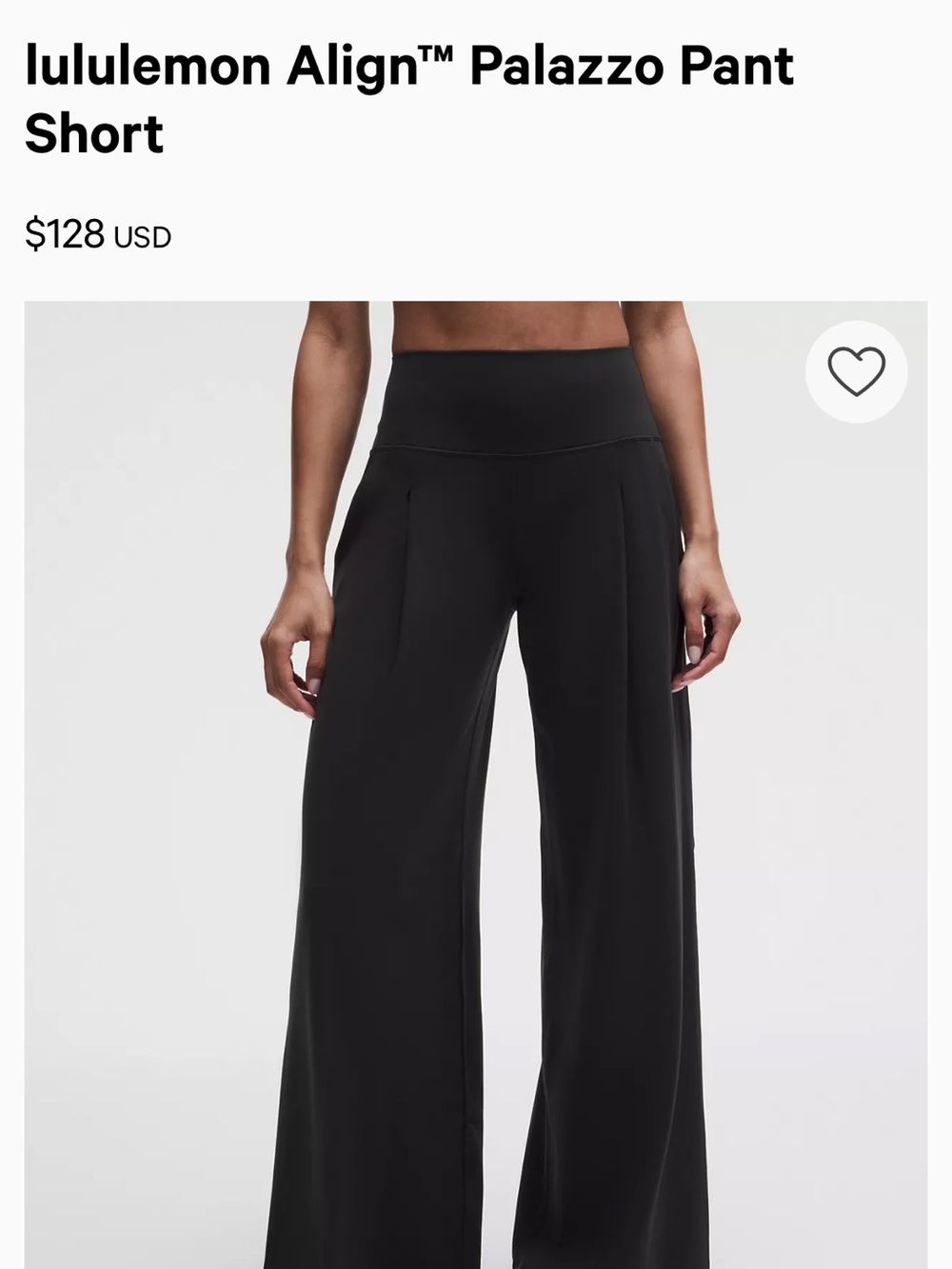 lululemon athletica Align Palazzo Wide-Leg Pant — Black